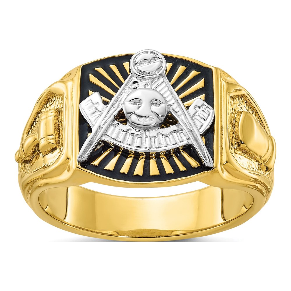 Men's 10K Two-Tone Gold Past Master Masonic Ring