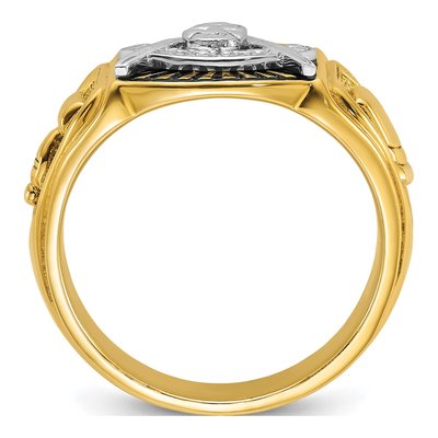 Men's 14K Two-Tone Gold Past Master Masonic Ring – view 2
