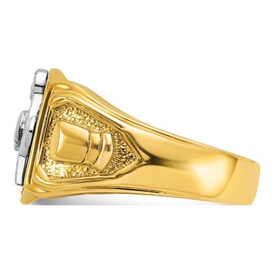 Men's 14K Two-Tone Gold Past Master Masonic Ring – view 5