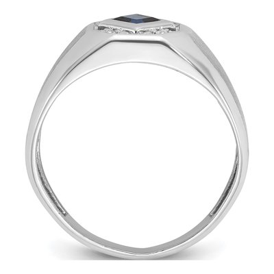 Men's 14K White Gold Sapphire Ring Mounting – view 2