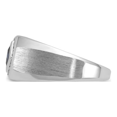 Men's 14K White Gold Sapphire Ring Mounting – view 5