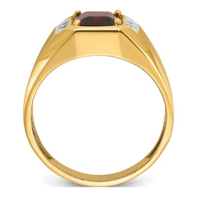 Men's 14K Yellow Gold Octagon Diamond Ring Mounting – view 3