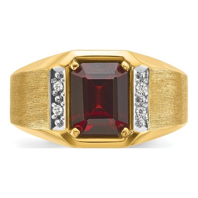 Men's 14K Yellow Gold Octagon Diamond Ring Mounting – view 7