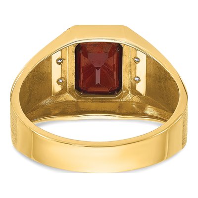 Men's 14K Yellow Gold Octagon Diamond Ring Mounting – view 8