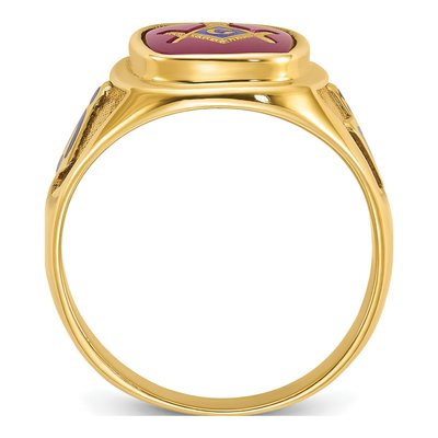 Men's 10K Yellow Gold Masonic Master Ring Mounting – view 2