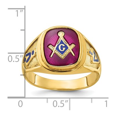 Men's 10K Yellow Gold Masonic Master Ring Mounting – view 3
