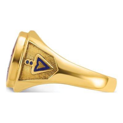 Men's 10K Yellow Gold Masonic Master Ring Mounting – view 5