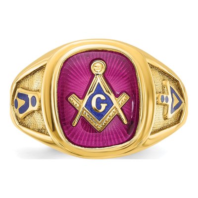 Men's 10K Yellow Gold Masonic Master Ring Mounting – view 6
