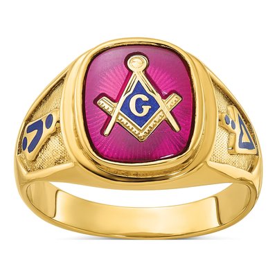 Men's 10K Yellow Gold Masonic Master Ring Mounting