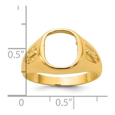 Men's 10K Yellow Gold Masonic Blue Lodge Ring Mounting – view 4