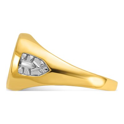 Men's 10K Yellow Gold Masonic Blue Lodge Ring – view 5