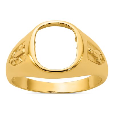 Men's 14K Yellow Gold Masonic Blue Lodge Ring Mounting