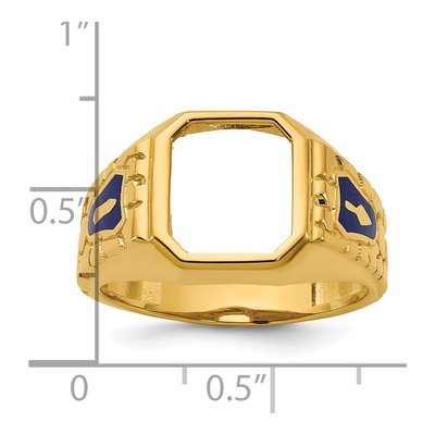 Men's 10K Yellow Gold Masonic Blue Lodge Master Ring Mounting – view 4
