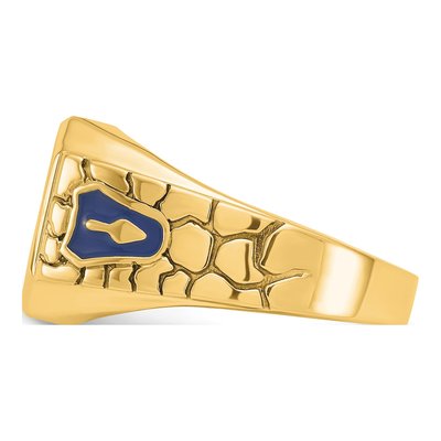 Men's 10K Yellow Gold Masonic Blue Lodge Ring – view 3