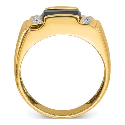 Men's 14K White Gold Onyx Diamond Ring Mounting – view 2