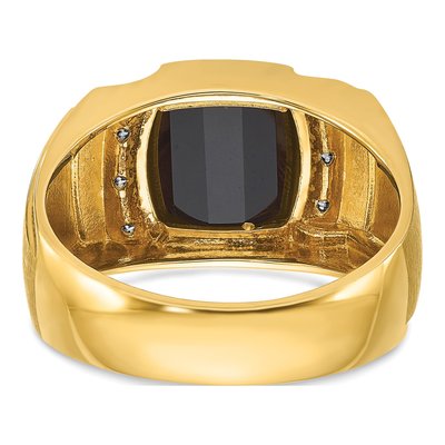 Men's 14K White Gold Onyx Diamond Ring Mounting – view 7