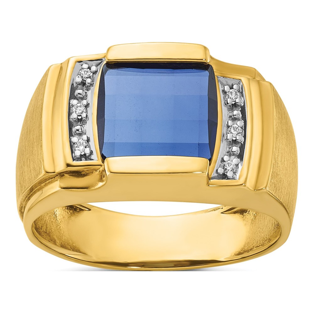 Men's 14K Yellow Gold Barrel Ring Mounting