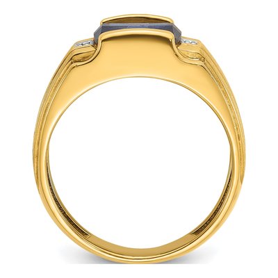 Men's 14K Yellow Gold Sapphire Ring Mounting – view 3