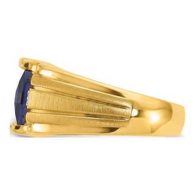 Men's 14K Yellow Gold Sapphire Ring Mounting – view 6