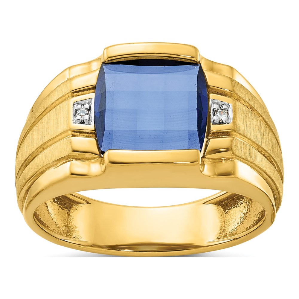 Men's 14K Yellow Gold Sapphire Ring Mounting