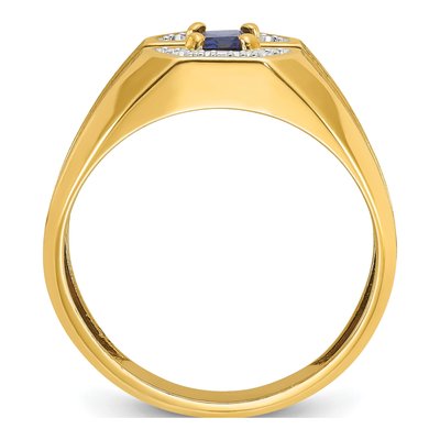 Men's 14K Yellow Gold Sapphire Diamond Ring Mounting – view 2
