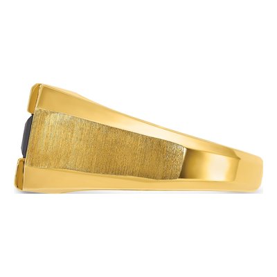 Men's 14K Yellow Gold Square Ring Mounting | IB Goodman – view 5