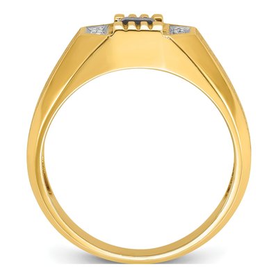 Men's 14K Yellow Gold 1/20 ct tw Diamond Square Ring – view 2