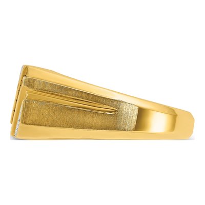 Men's 14K Yellow Gold Sapphire Diamond Ring Mounting – view 5