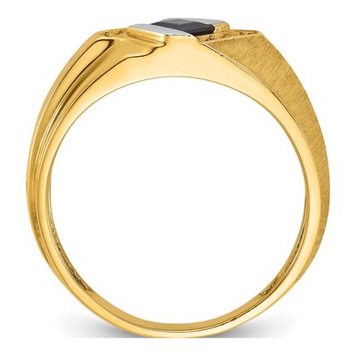Men's 14K Yellow Gold Sapphire Diamond Ring Mounting – view 2