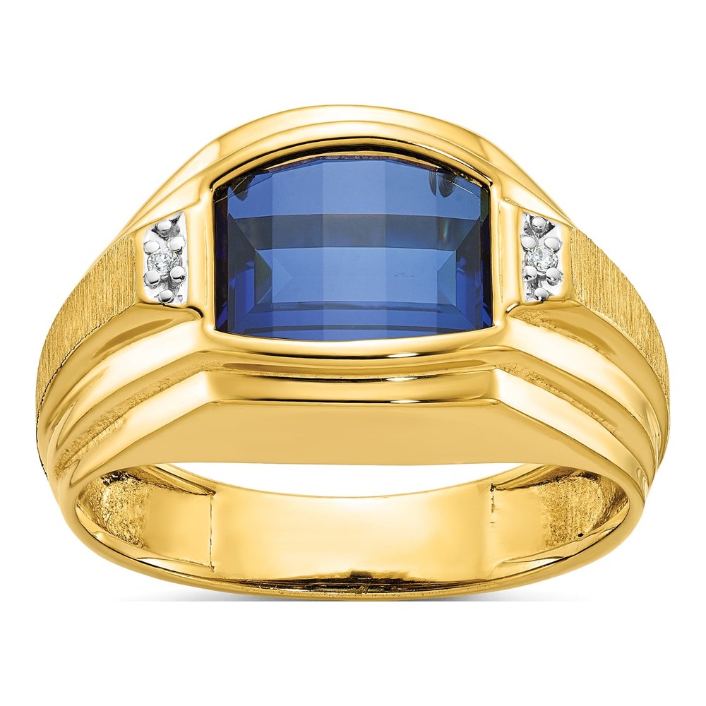Men's 10K Yellow Gold Sapphire Ring Mounting