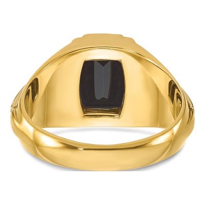 Men's 14K Two-Tone Gold Onyx Diamond Ring Mounting – view 7