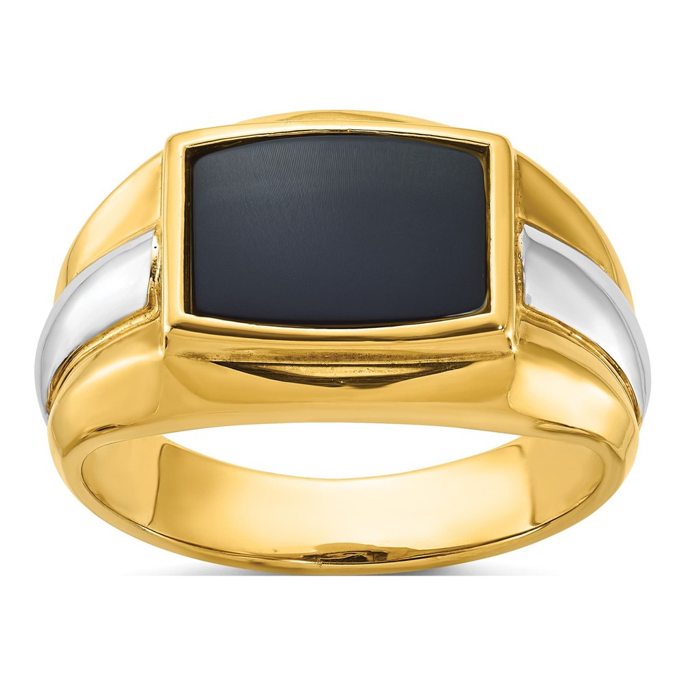 Men's 10K Two-Tone Gold Onyx Ring Mounting