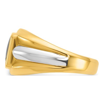Men's 14K Two-Tone Gold Onyx Ring Mounting – view 6