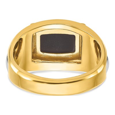 Men's 14K Two-Tone Gold Onyx Ring Mounting – view 8