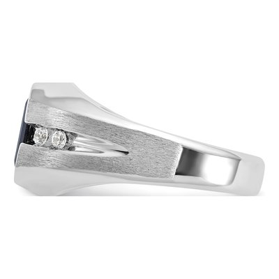 Men's 14K White Gold 1/8 ct tw Onyx & Diamond Ring – view 5
