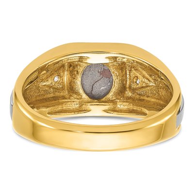 Men's 14K Two-Tone Gold Black Star Sapphire Ring Mounting – view 6