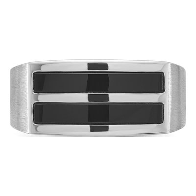 Men's 14K White Gold Onyx Ring Mounting – view 6