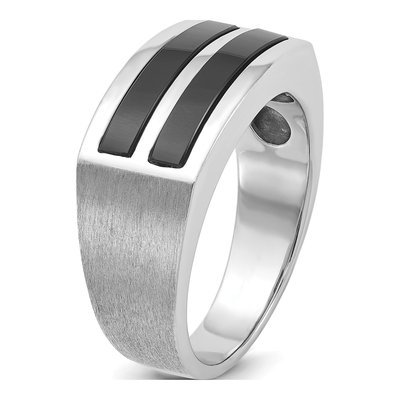 Men's 14K White Gold Onyx Ring – view 8