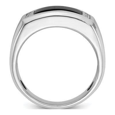 Men's 14K White Gold Onyx Diamond Ring Mounting – view 2
