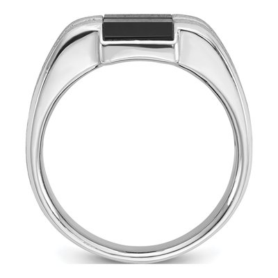 Men's 14K White Gold Onyx Diamond Ring Mounting – view 2