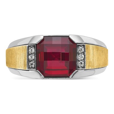 Men's 14K Two-Tone Gold Diamond Ring Mounting – view 6