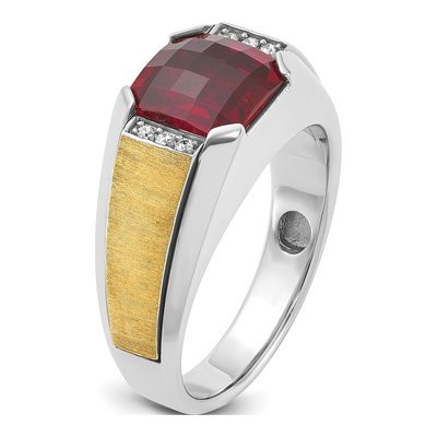 Men's 14K Two-Tone Gold 1/20 ct tw Diamond Ring – view 6