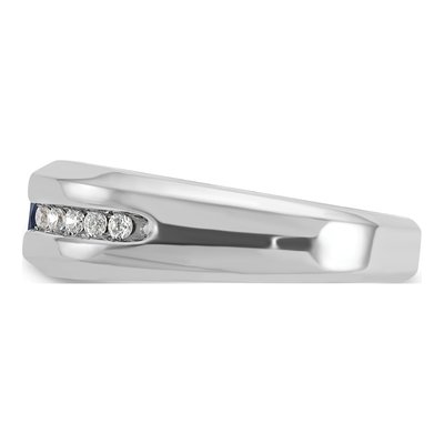 Men's 14K White Gold Square Diamond Ring Mounting – view 5