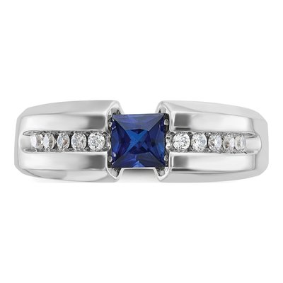 Men's 14K White Gold Square Diamond Ring Mounting – view 6