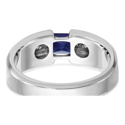 Men's 14K White Gold Square Diamond Ring Mounting – view 7