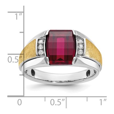 Men's 14K Two-Tone Gold Barrel Ring Mounting – view 3
