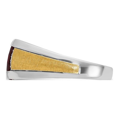 Men's 14K Two-Tone Gold Barrel Ring Mounting – view 5