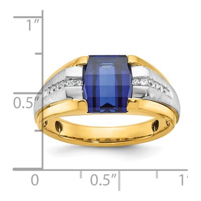 Men's 14K Two-Tone Gold Barrel Ring Mounting – view 3