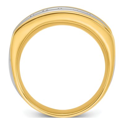 Men's 14K Two-Tone Gold 7-Stone Diamond Ring Mounting – view 2