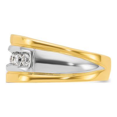 Men's 14K Two-Tone Gold 7-Stone Diamond Ring Mounting – view 5